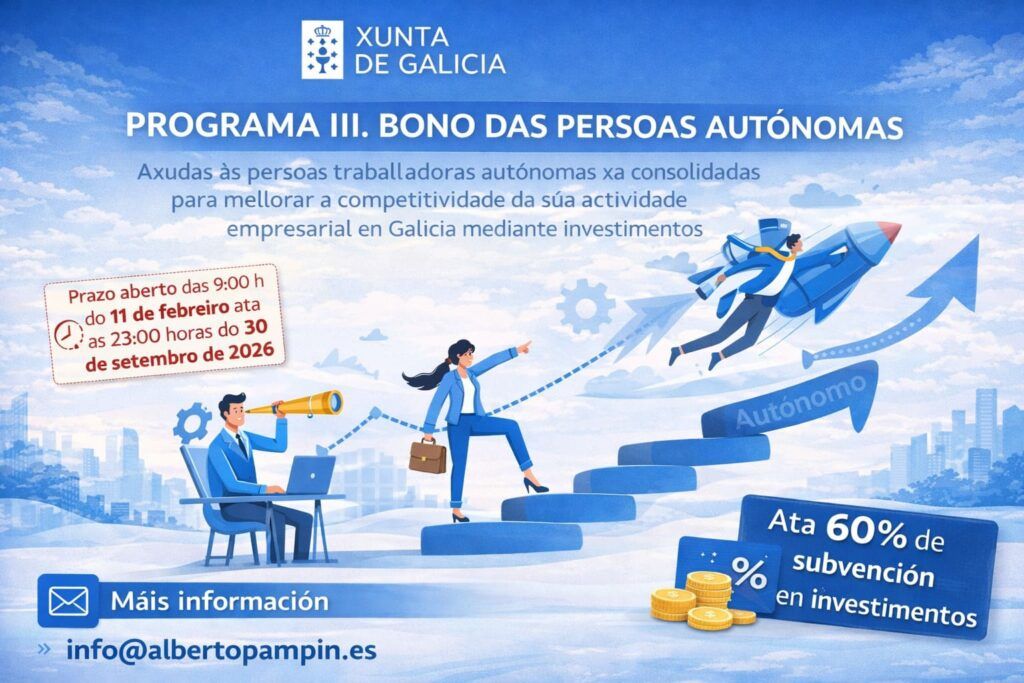 TR341Q Bono de las personas trabajadoras autónomas - Subvenciones en Galicia - Alberto Pampín